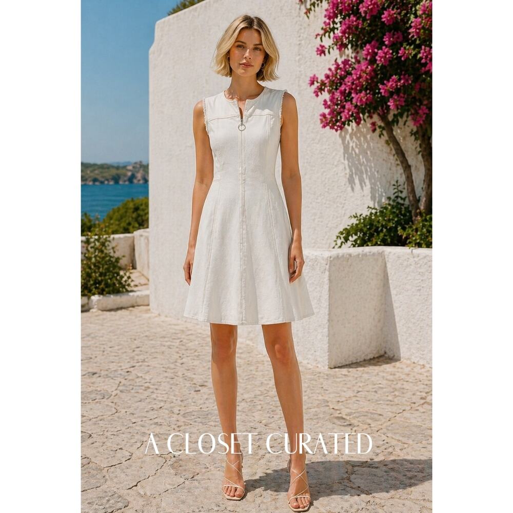 Akris Punto Sleeveless Dress 12 White